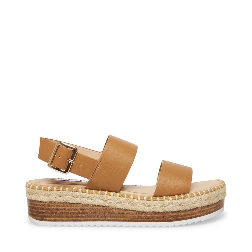 Steven Madden cognac sandals size 8